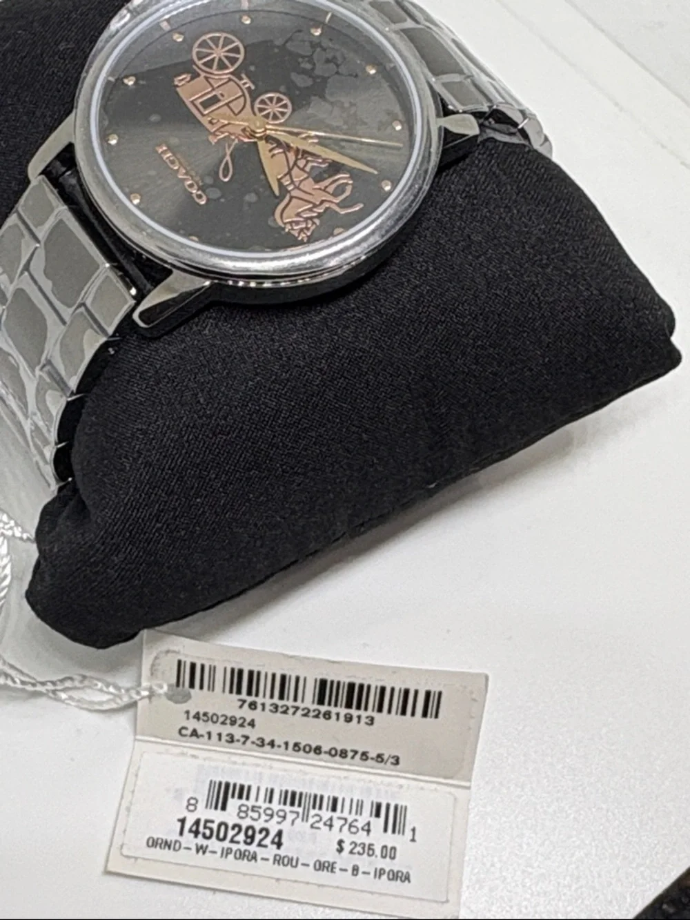 Coach Women’s Grand Black Watch with Rose Gold Coach & Carriage Dial - Picture 5 of 7